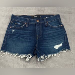 Hudson Jean Shorts Gemma Mid Rise Cut Off Womens Size 23 Dark Wash New With Tag